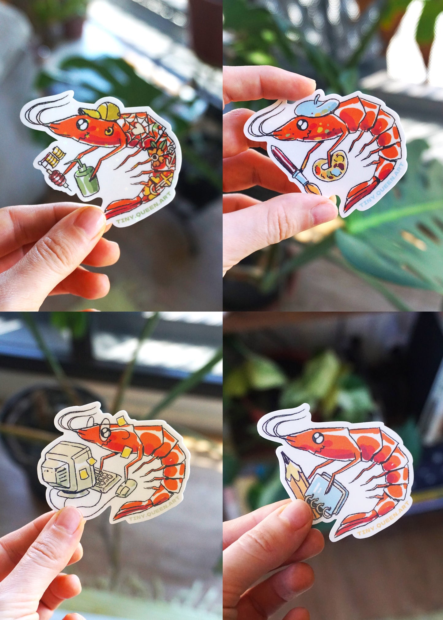 Stickers Camarones profesionales