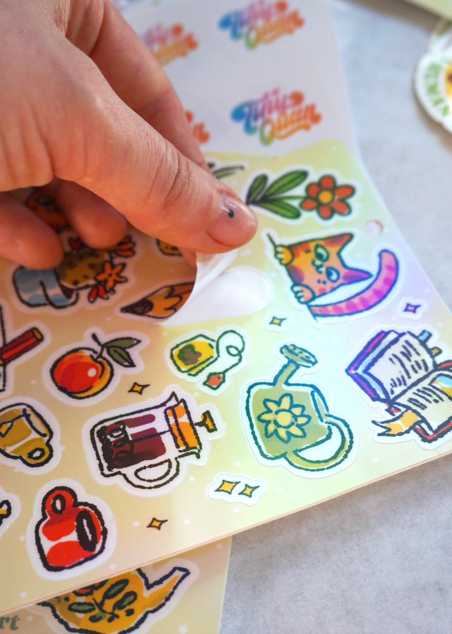 Cozy sticker sheet