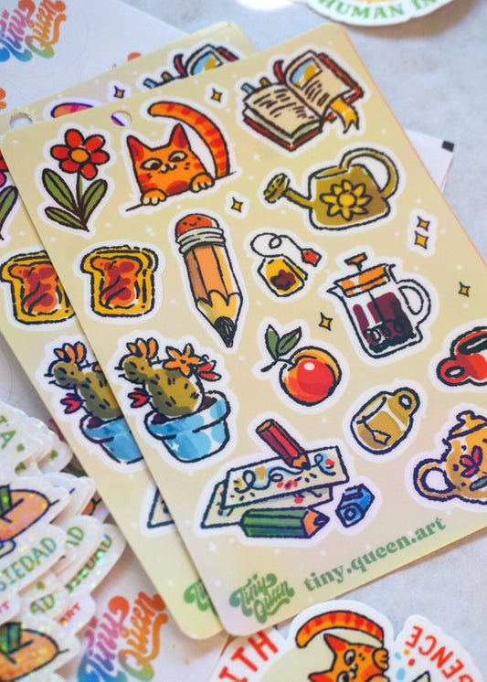 Cozy sticker sheet